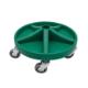Monteringsstol/Arbetspall med säte i PU-skum, fotstöd med 5 fack, 5xØ75 hjul och höjd 350-470 mm (GRÖN)